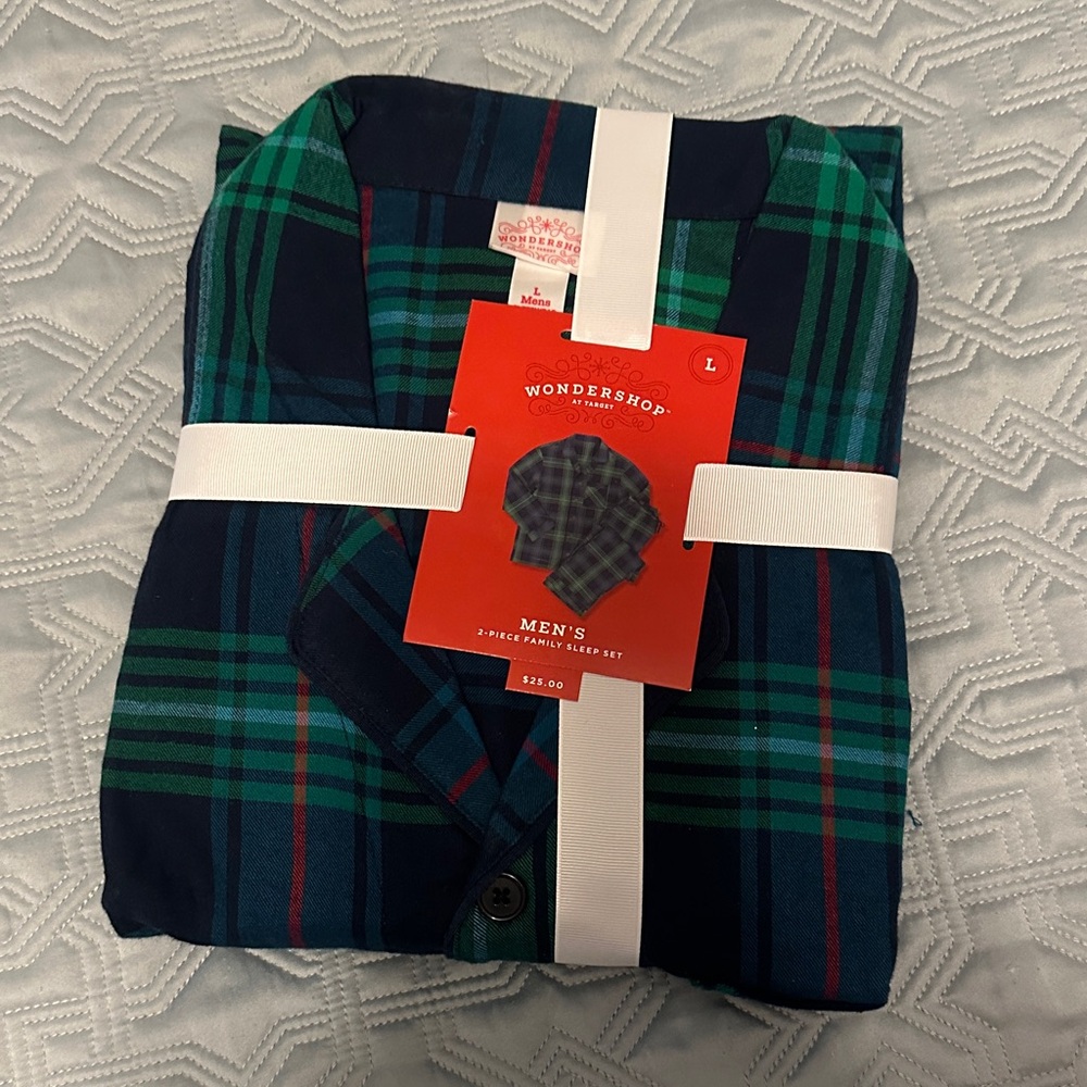 Wondershop Men's Green and Blue Plaid Sleepwear